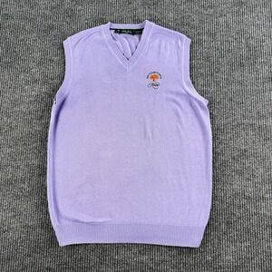 Bobby Jones Golf Vest Men Medium Purple Pima Cotton The Ocean Course Kiawah